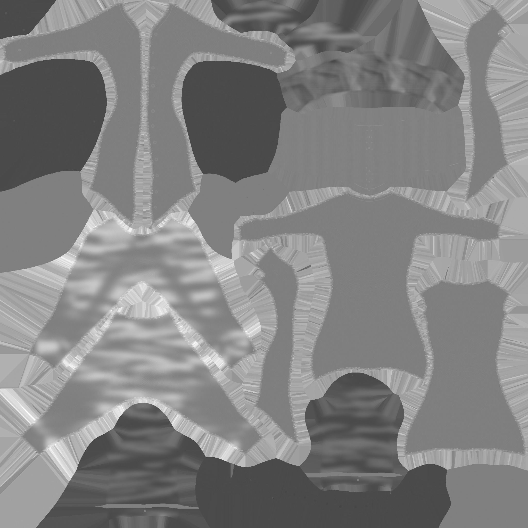 Pirate Female Costume 03 Blue Red - Character Design Fashion Low-poly 3D model_19