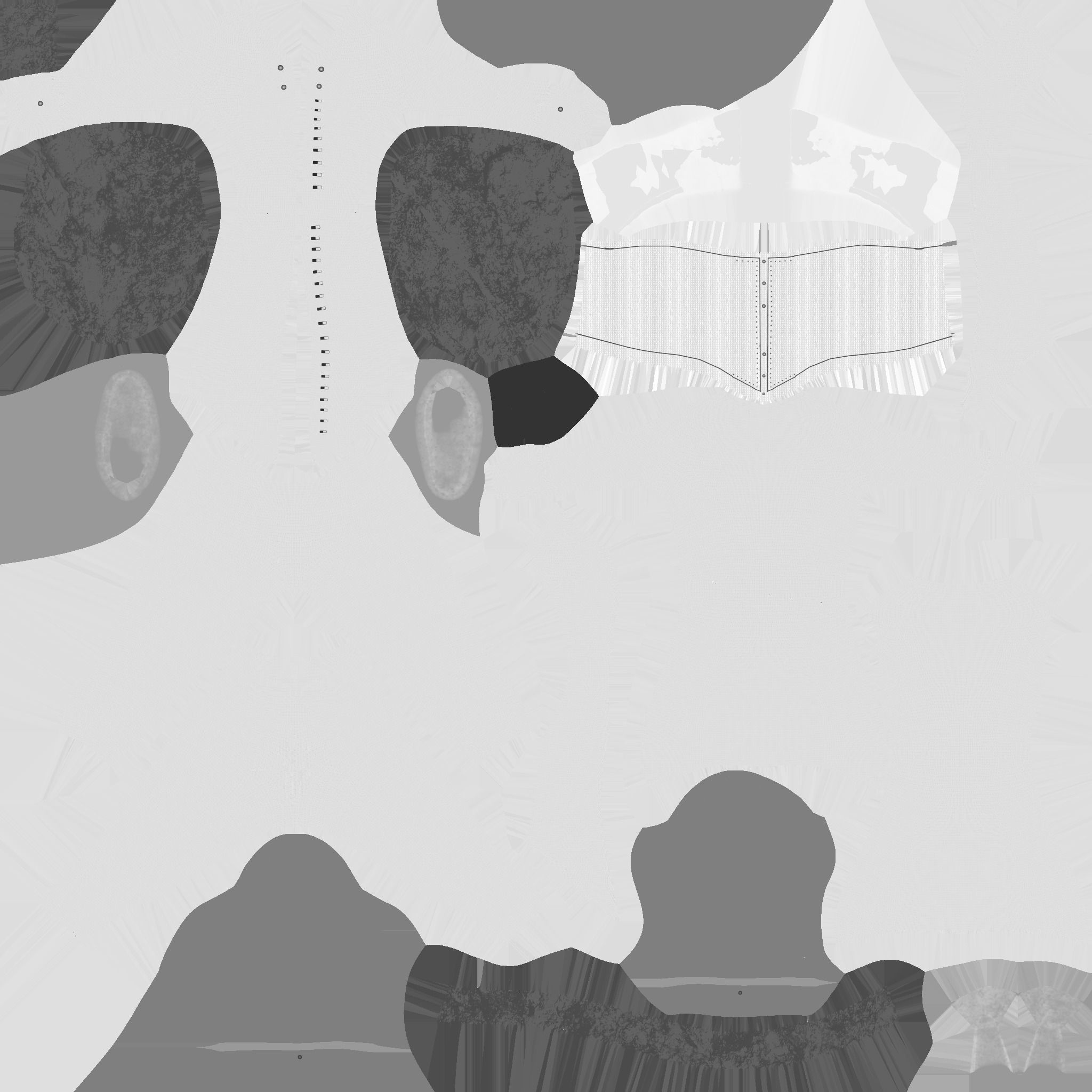 Pirate Female Costume 05 White Blue- Character Design Fashion Low-poly 3D model_16