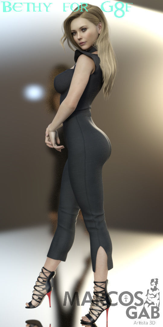 Bethy for G8F 3D model_5