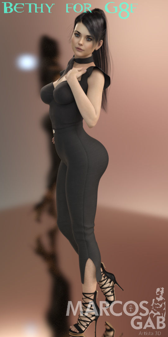 Bethy for G8F 3D model_17