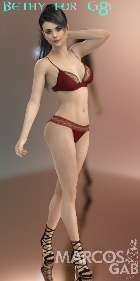 Bethy for G8F 3D model_18