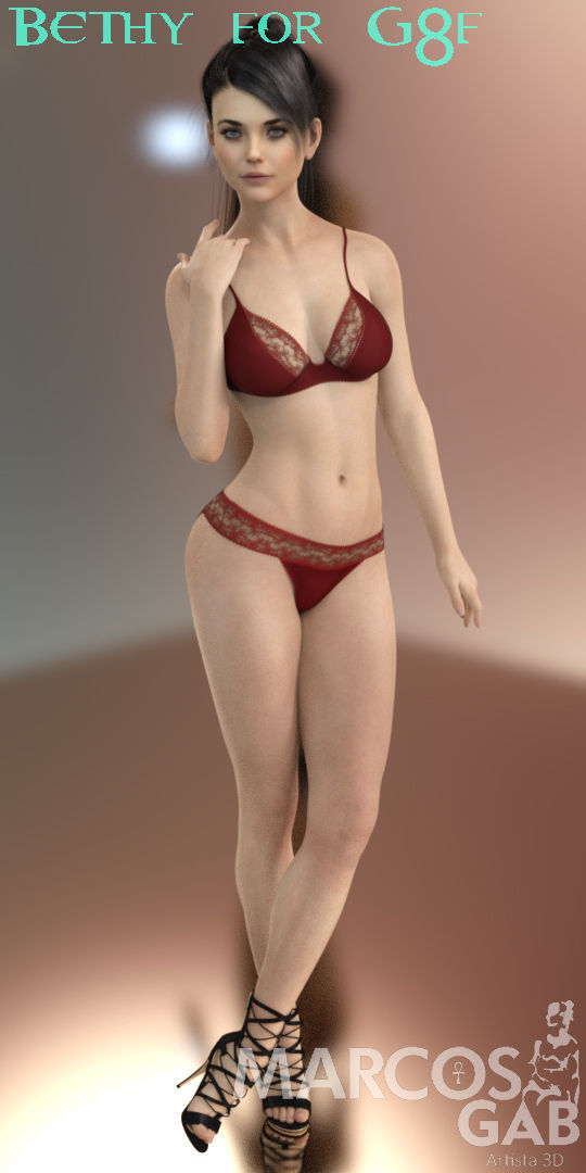 Bethy for G8F 3D model_22