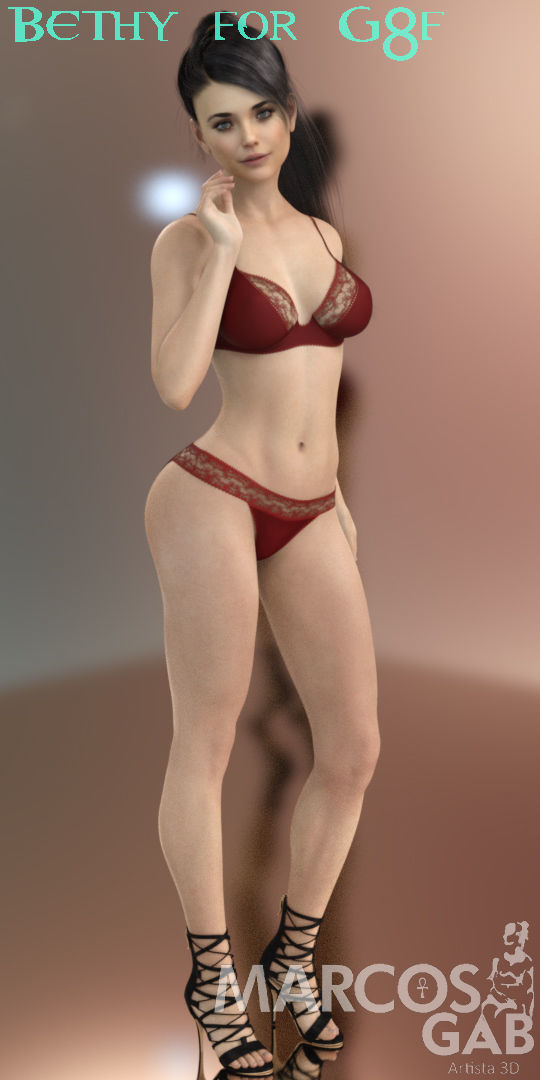 Bethy for G8F 3D model_16