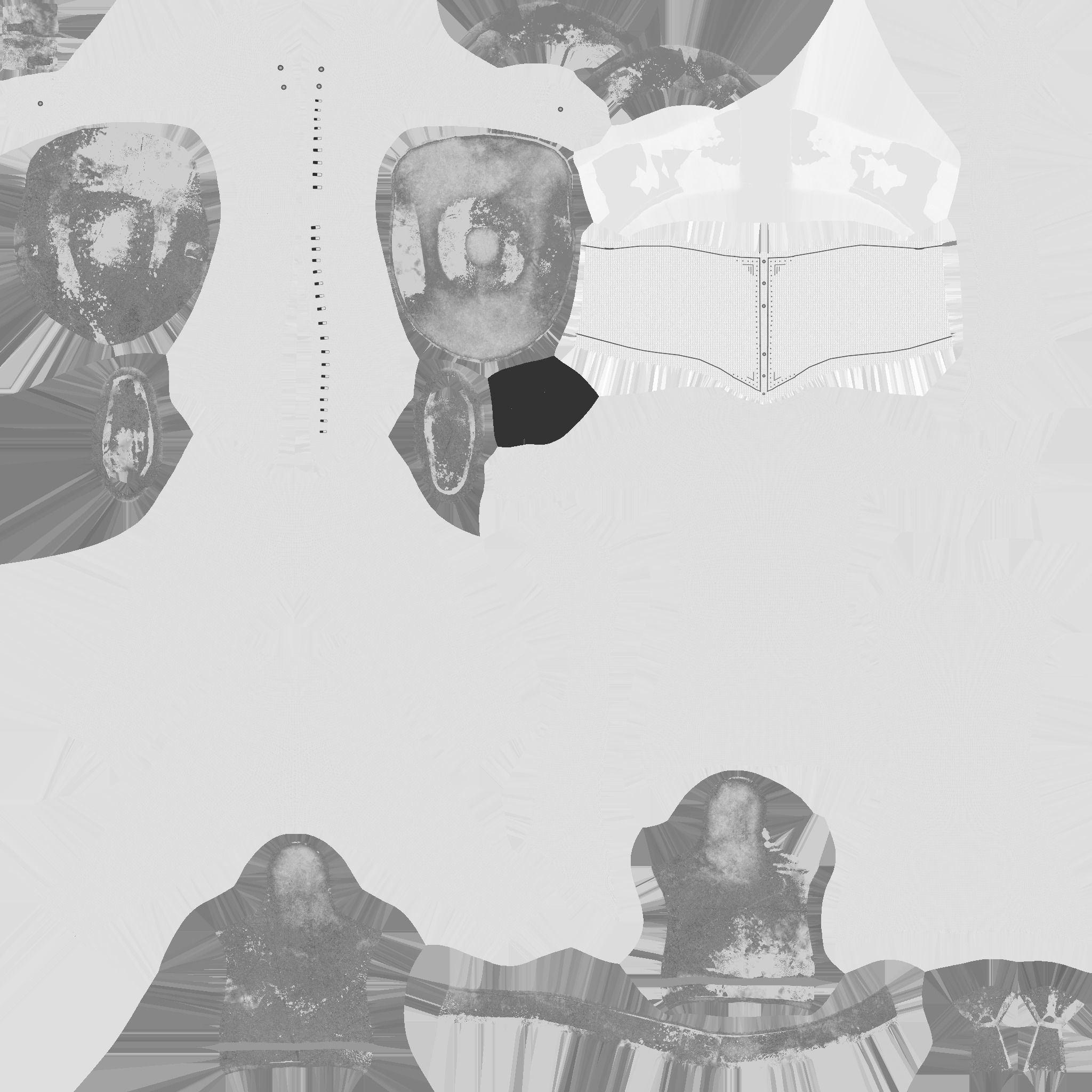 Pirate Female Costume 07 Dirt - Character Design Fashion Low-poly 3D model_17