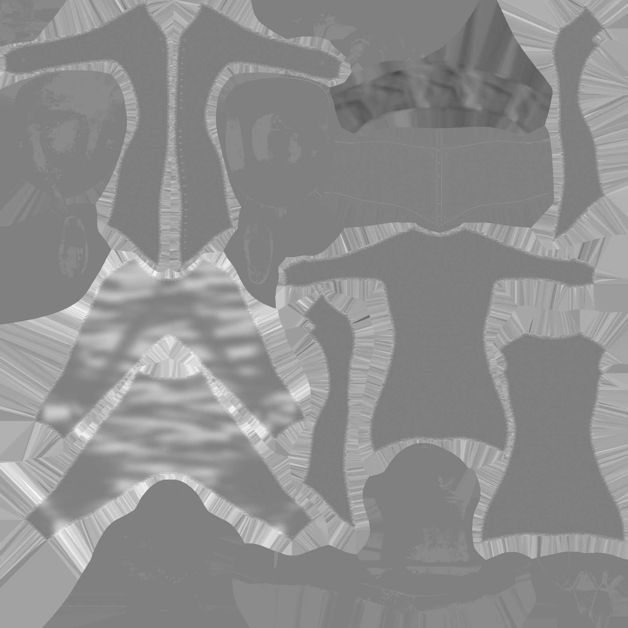 Pirate Female Costume 07 Dirt - Character Design Fashion Low-poly 3D model_20