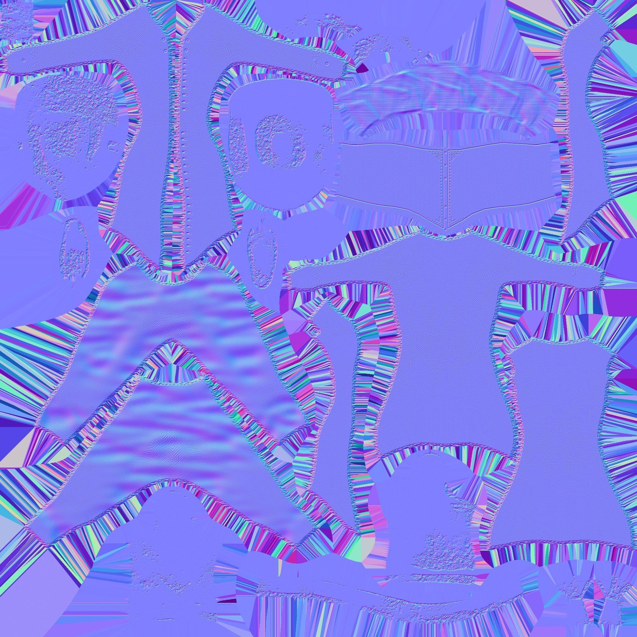 Pirate Female Costume 07 Dirt - Character Design Fashion Low-poly 3D model_16