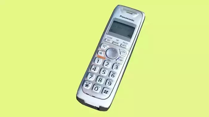 Cordless phone in Blender fbx and glb
