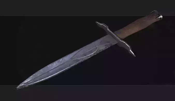 Iron Dagger Free low-poly 3D model