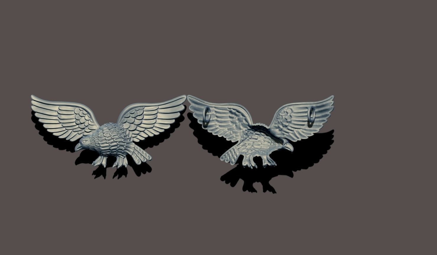eagle necklace 3D print model_3