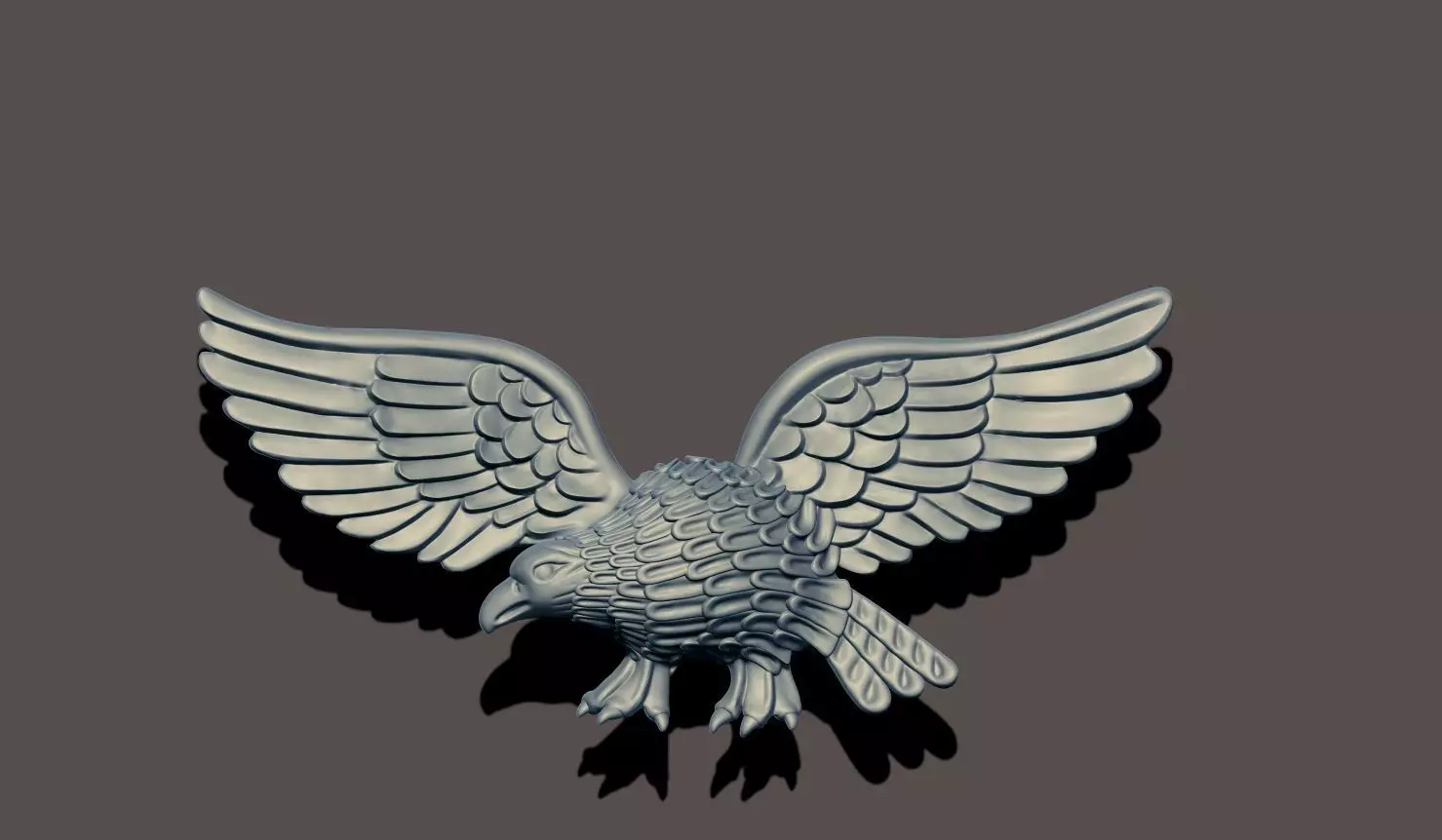 eagle necklace 3D print model_0