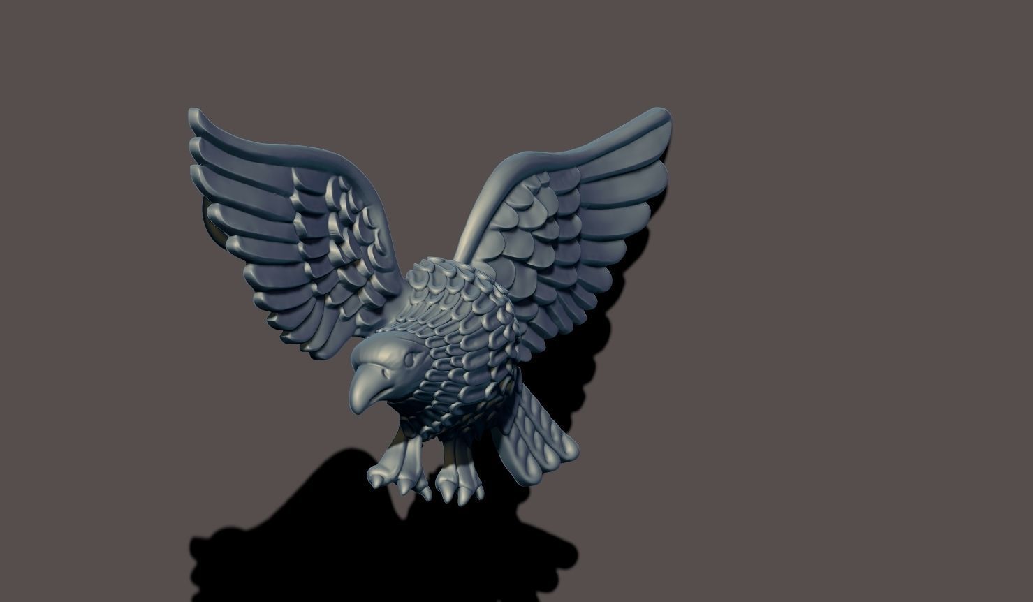 eagle necklace 3D print model_4