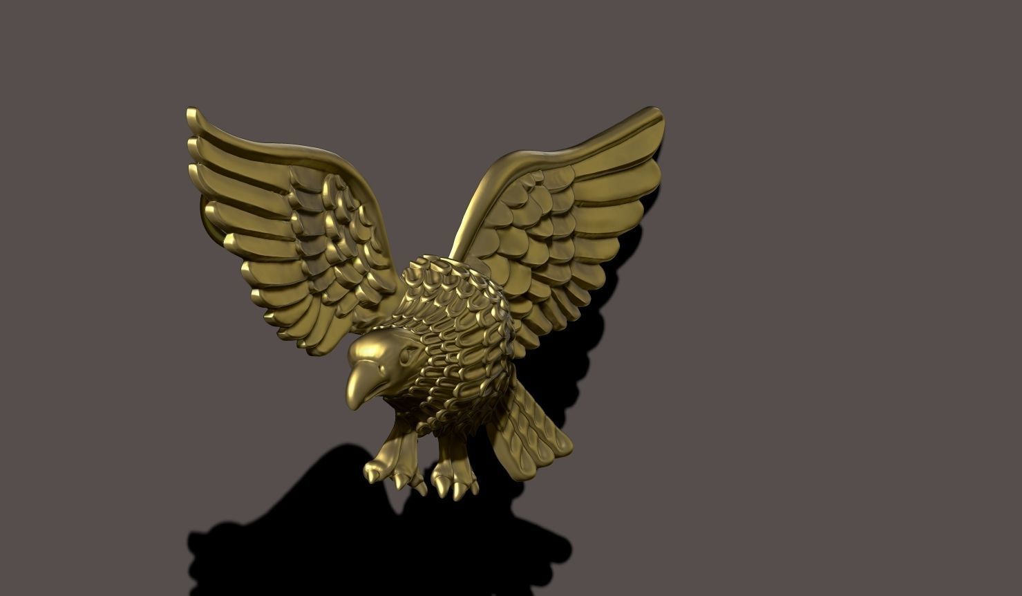 eagle necklace 3D print model_5