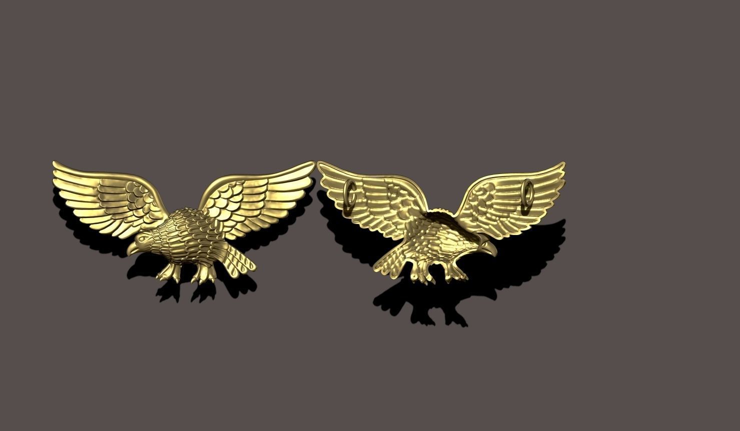 eagle necklace 3D print model_2