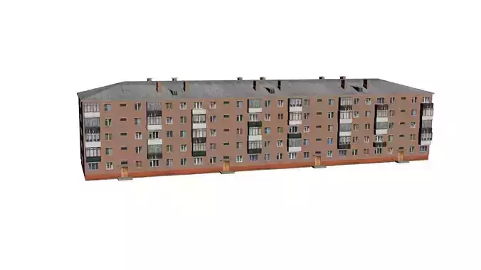 Russian Soviet brick house