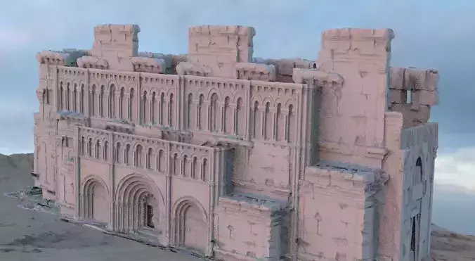 Fantasy architecture entrance large scale 3D model 3D model