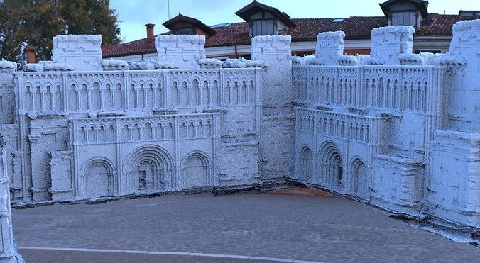 Fantasy architecture courtyard 3D model 3D model