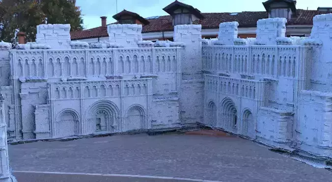 Fantasy architecture courtyard 3D model 3D model