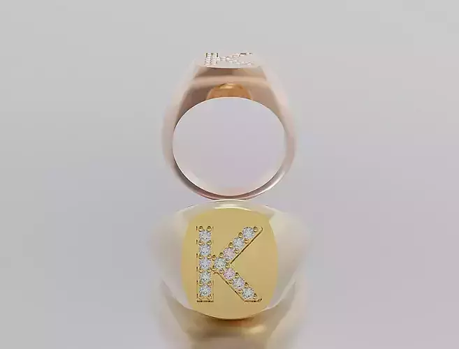 Letter Ring 3D print model Letter Ring 3D print model