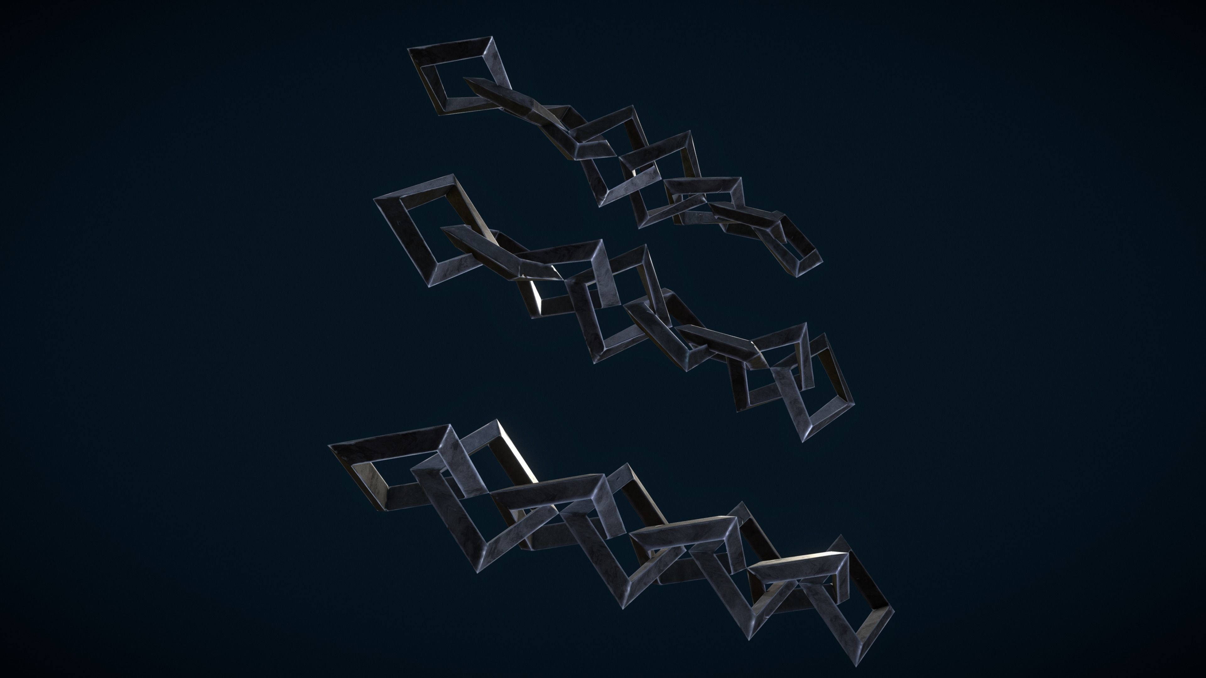 Stylized PBR Chain Small Pack - Texture Variation Low-poly 3D model_2