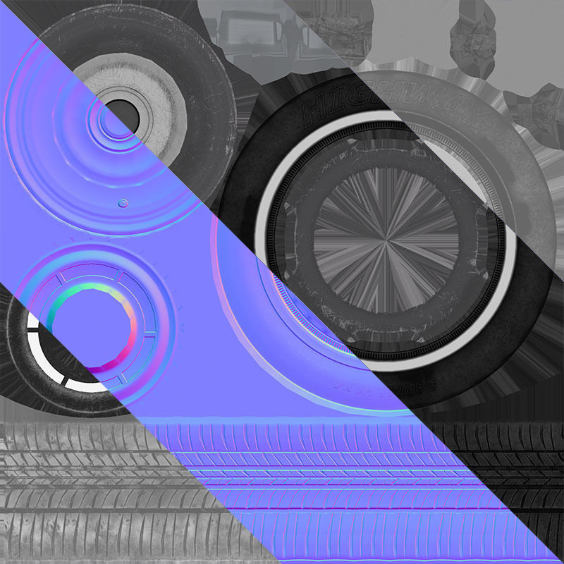 Ice Cream vintage truck Low-poly 3D model_47