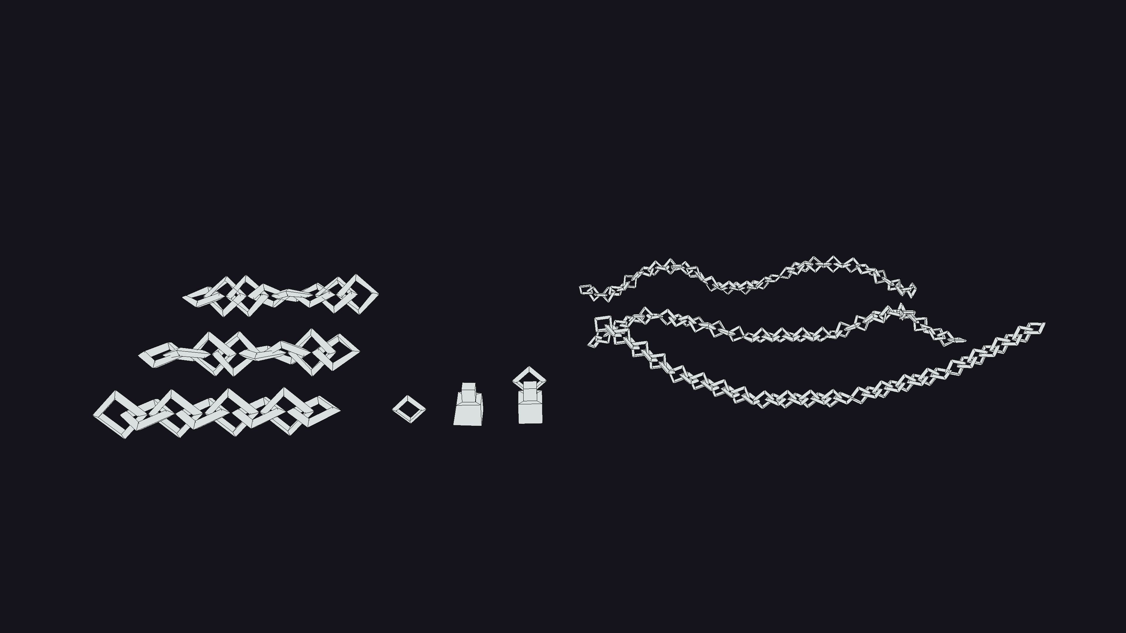 Stylized PBR Chains Pack Low-poly 3D model_2