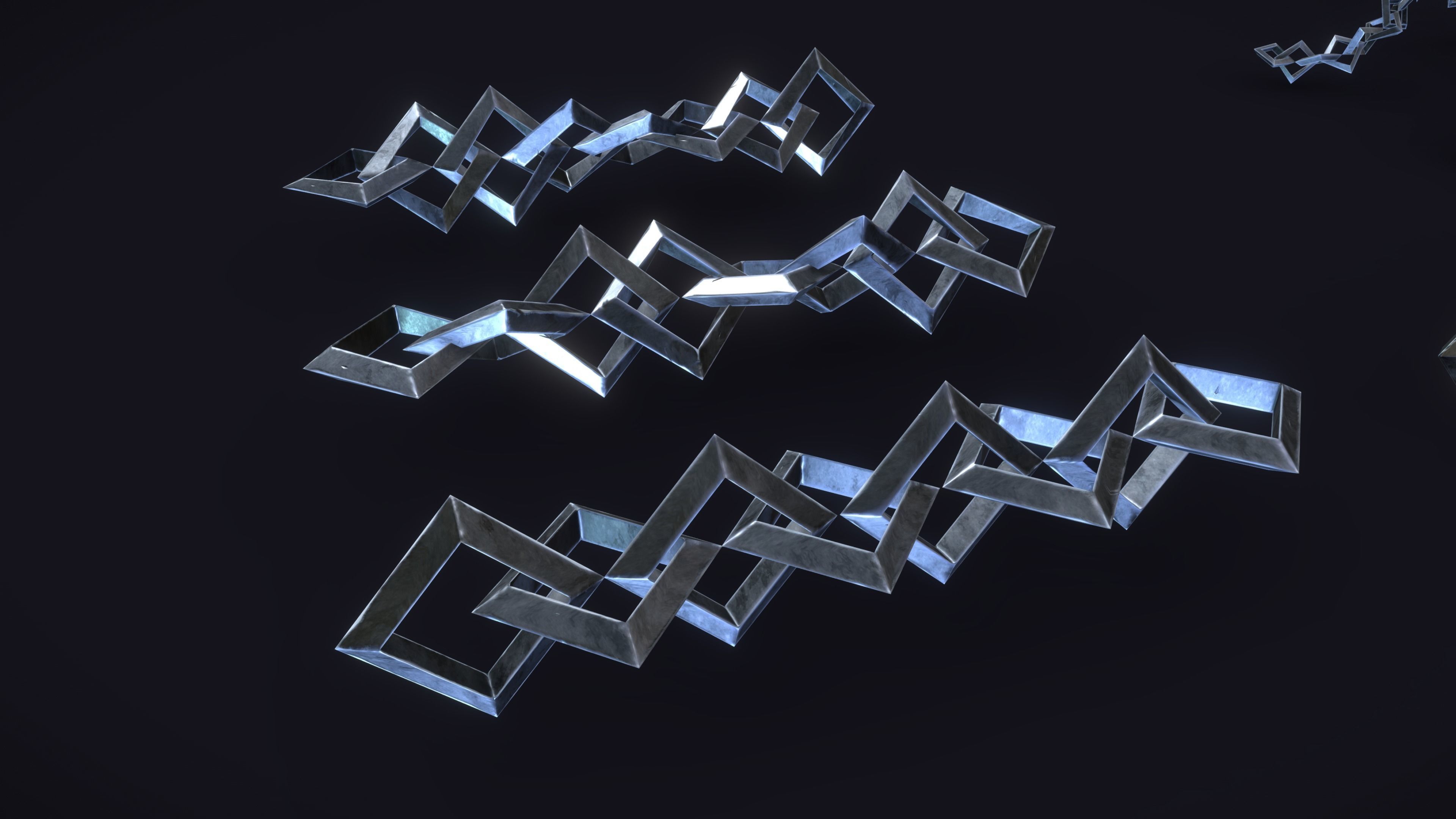 Stylized PBR Chains Pack Low-poly 3D model_10