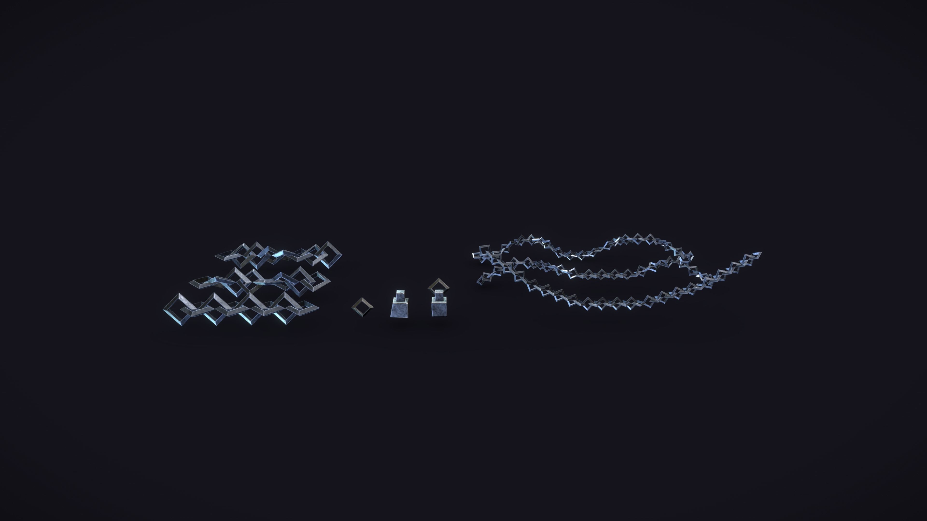 Stylized PBR Chains Pack Low-poly 3D model_1