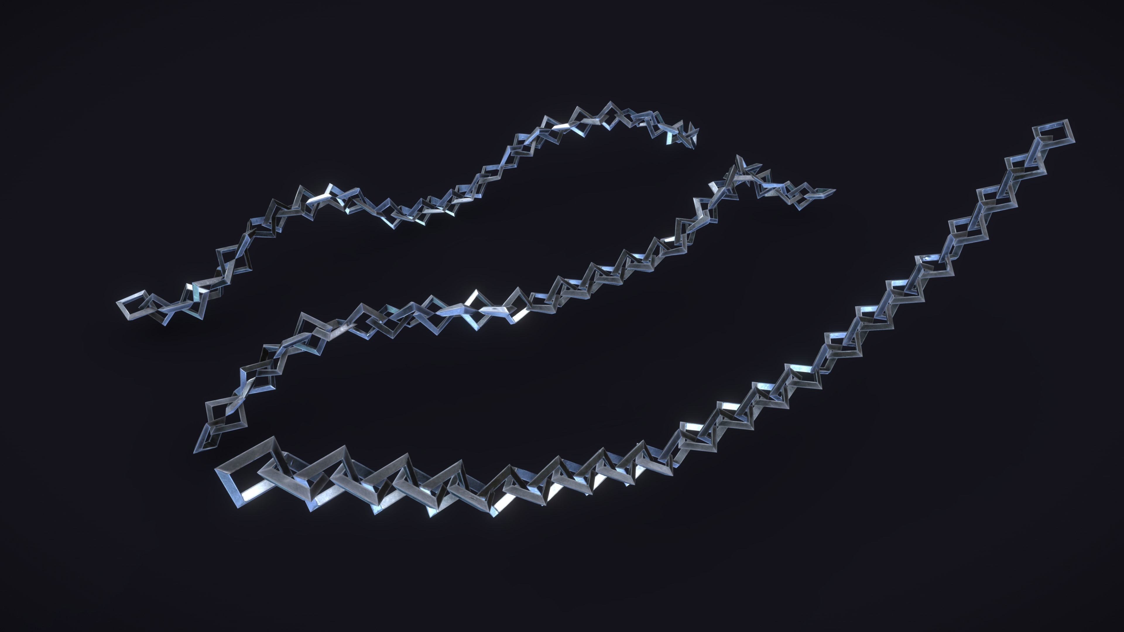 Stylized PBR Chains Pack Low-poly 3D model_9