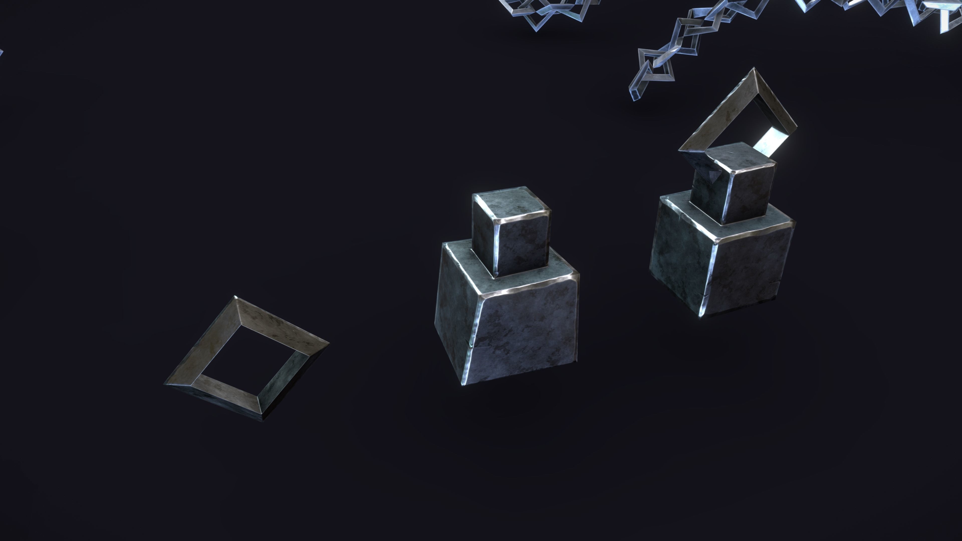 Stylized PBR Chains Pack Low-poly 3D model_8