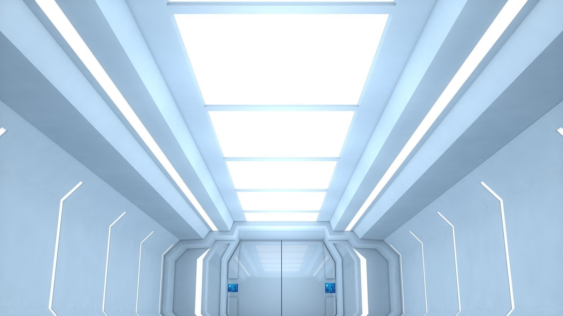 Sci Fi Room Low-poly 3D model_1