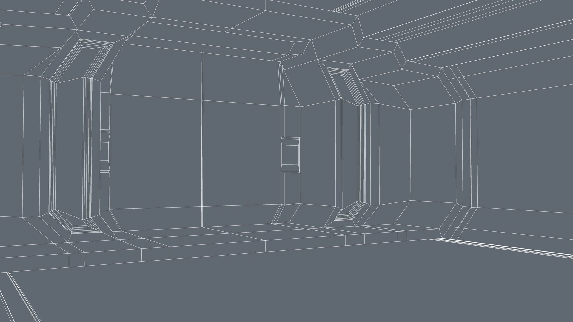 Sci Fi Room Low-poly 3D model_12