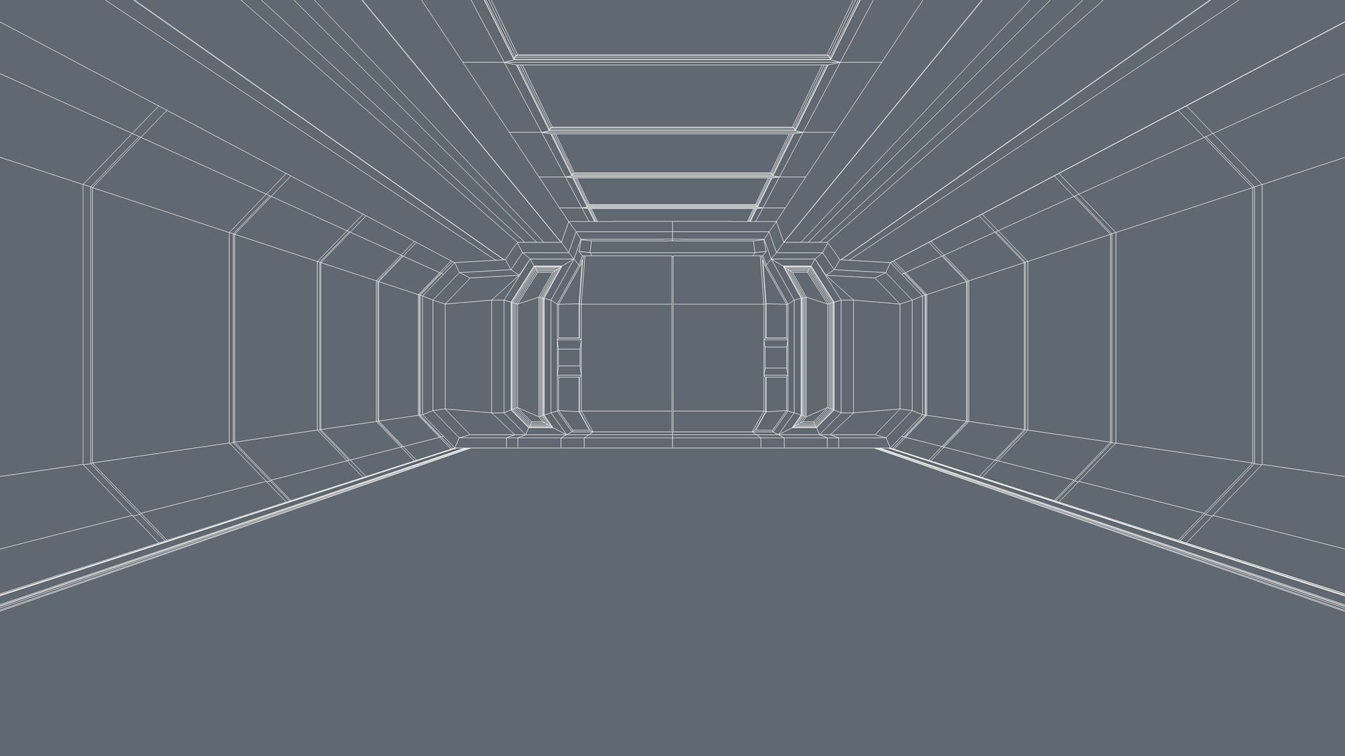 Sci Fi Room Low-poly 3D model_7