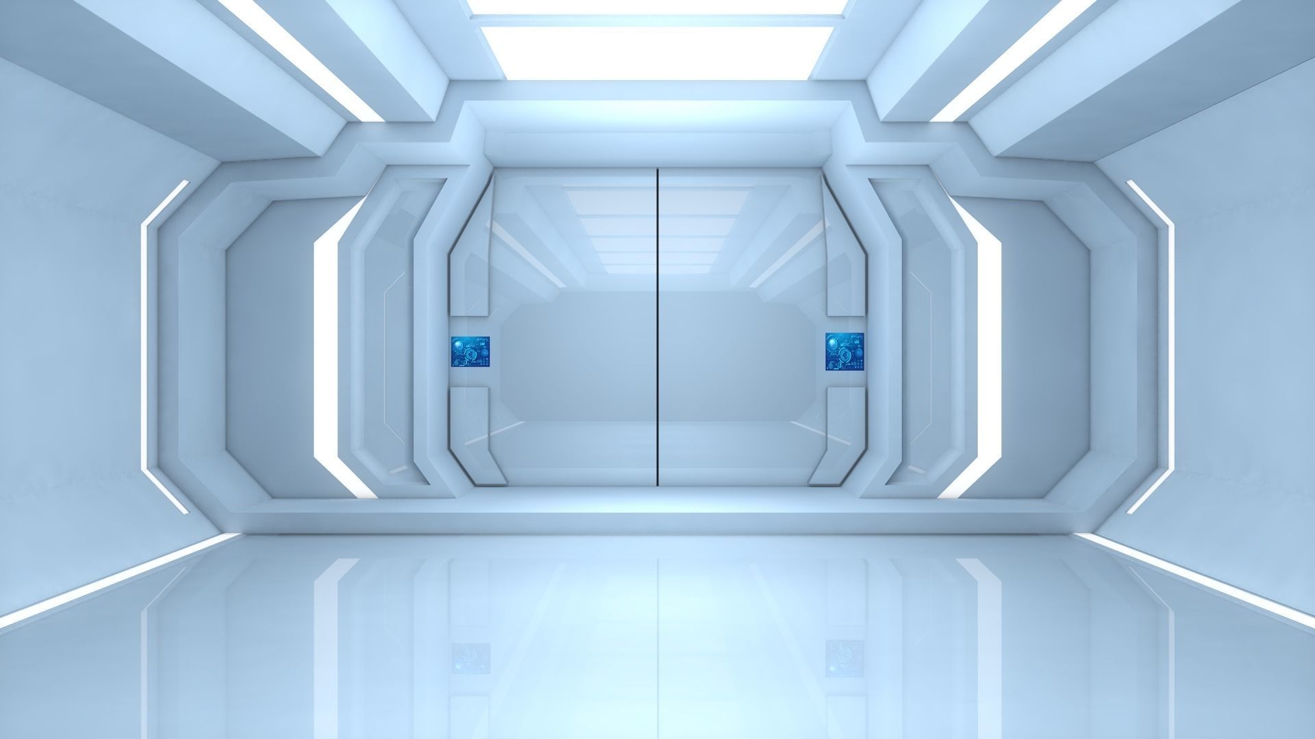 Sci Fi Room Low-poly 3D model_4