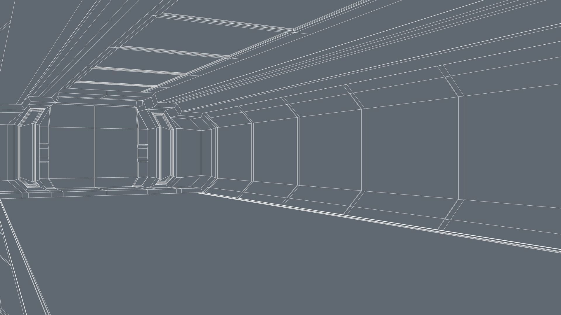 Sci Fi Room Low-poly 3D model_10