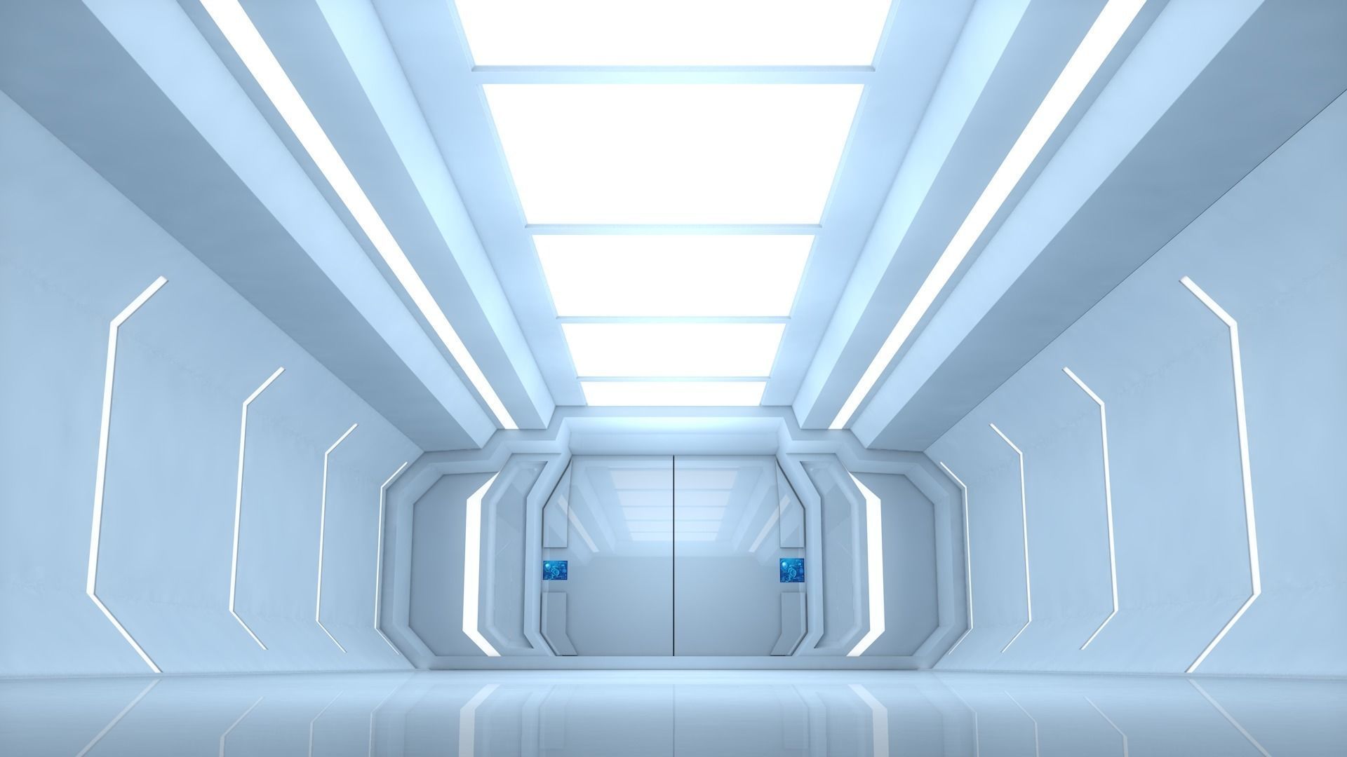 Sci Fi Room Low-poly 3D model_6