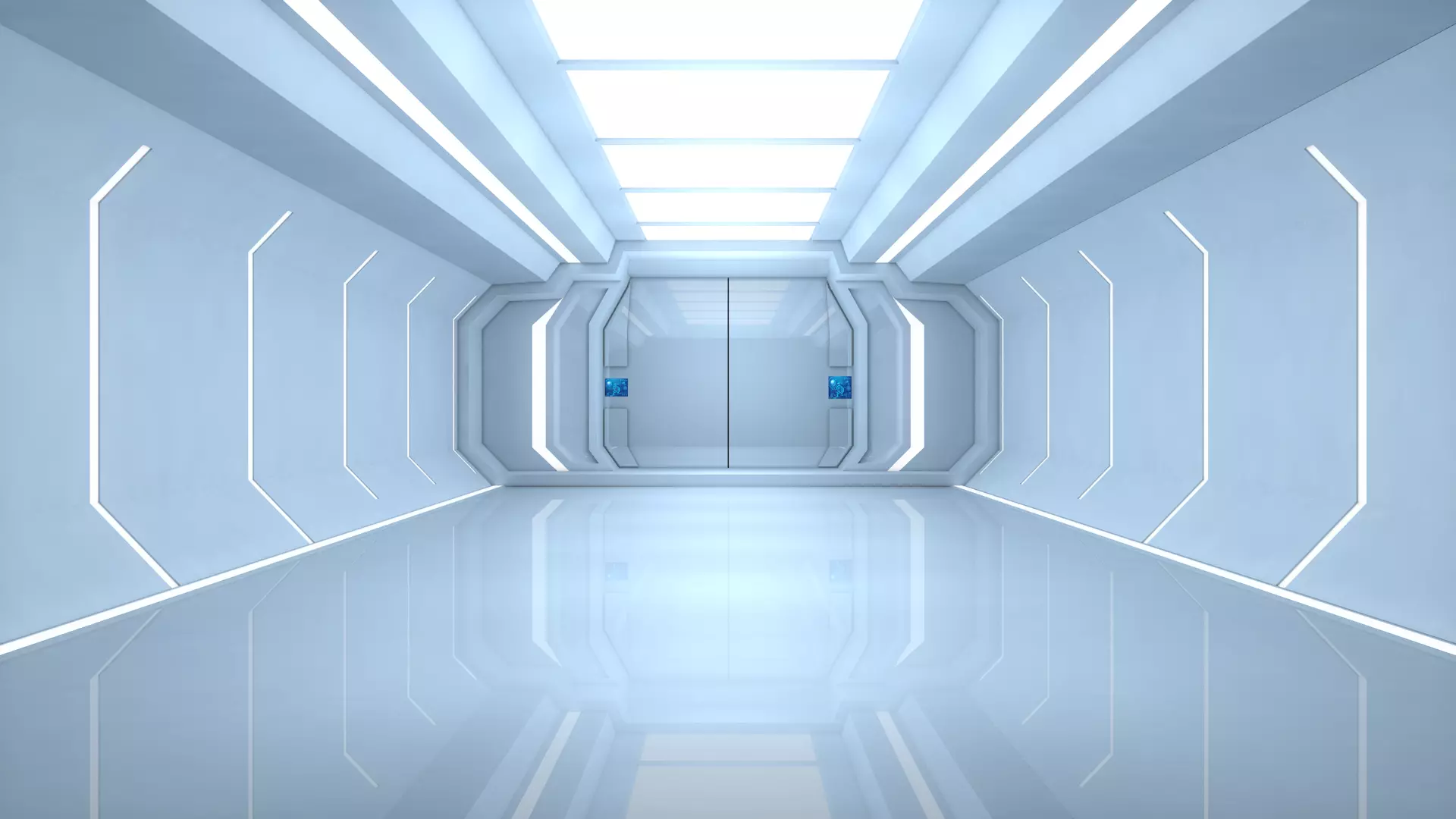 Sci Fi Room Low-poly 3D model_0