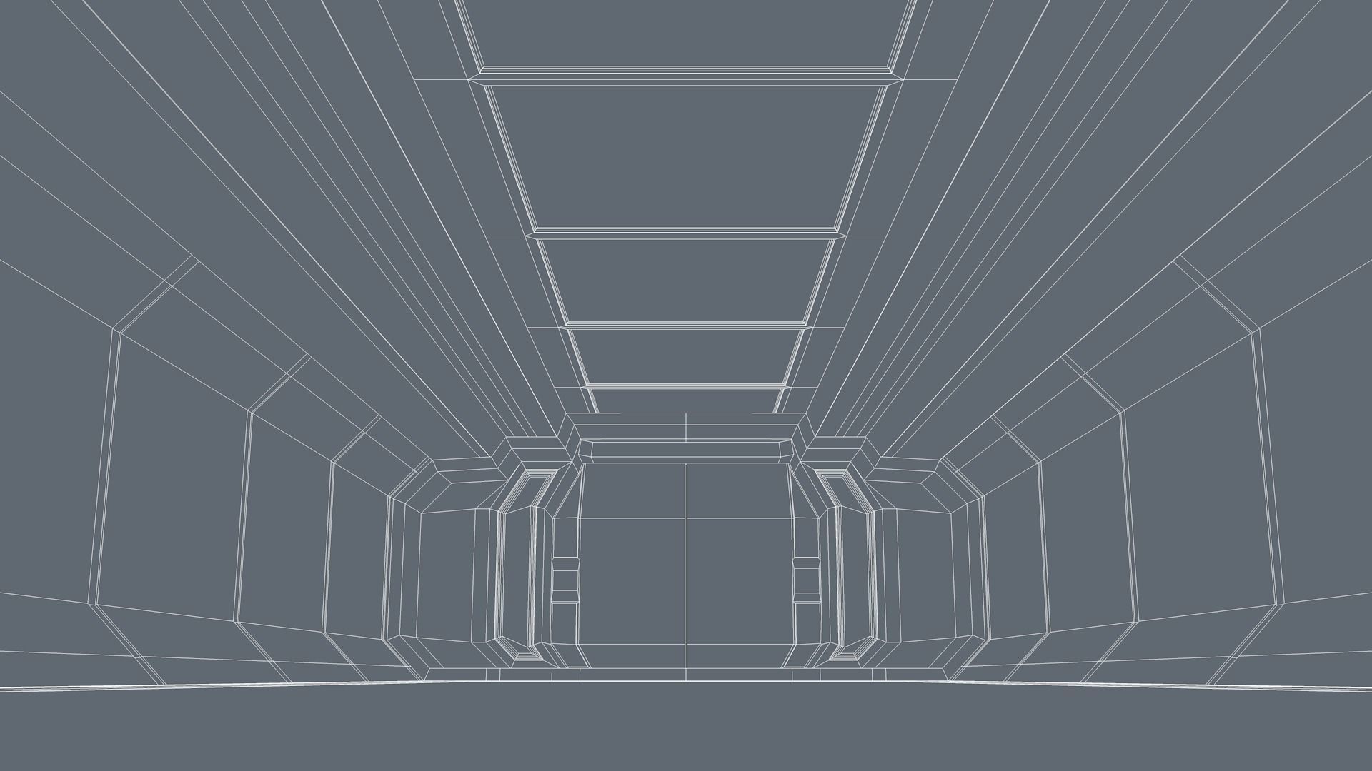 Sci Fi Room Low-poly 3D model_13