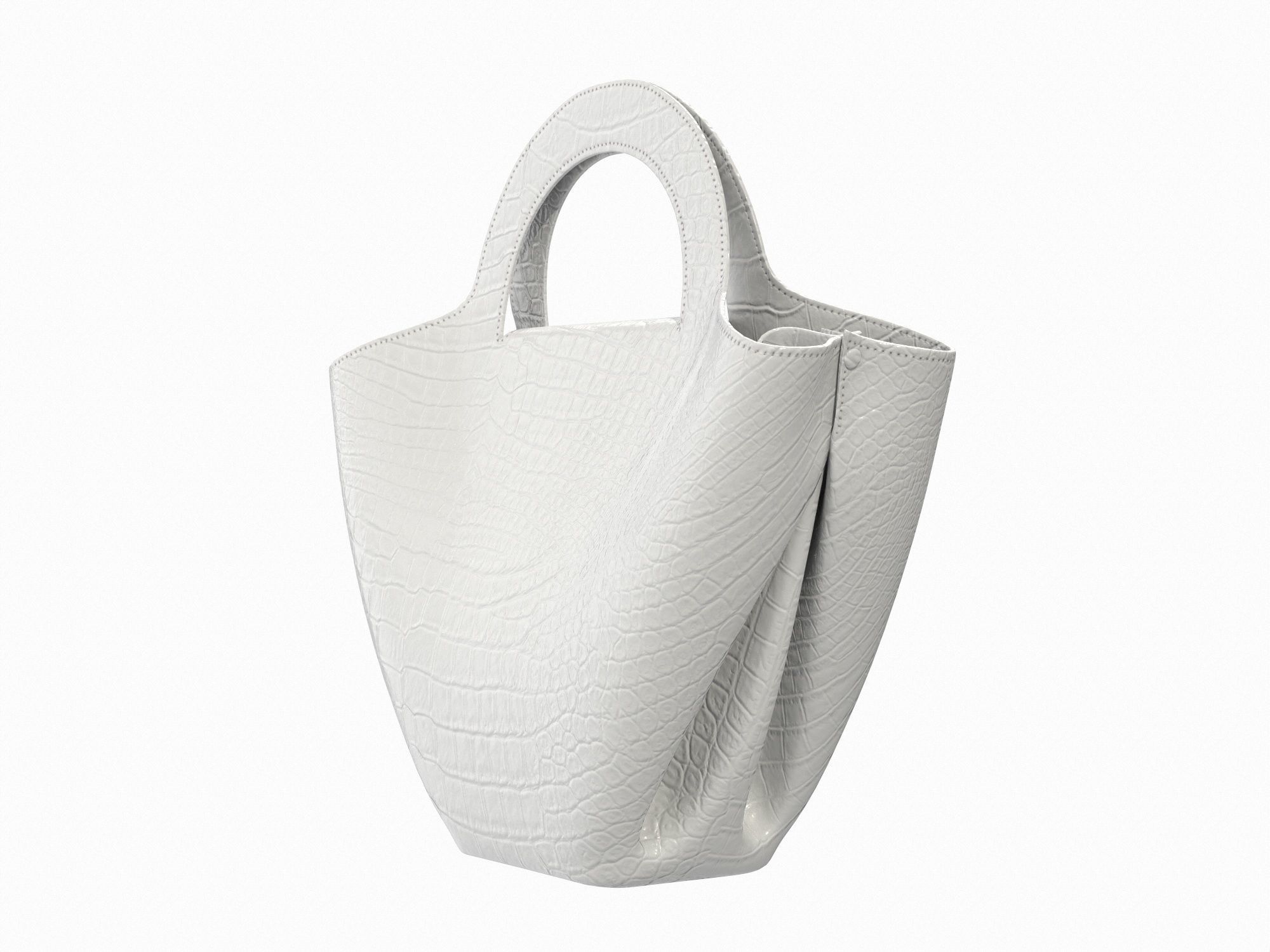 Bottega Veneta Doll Bag White 3D model_2
