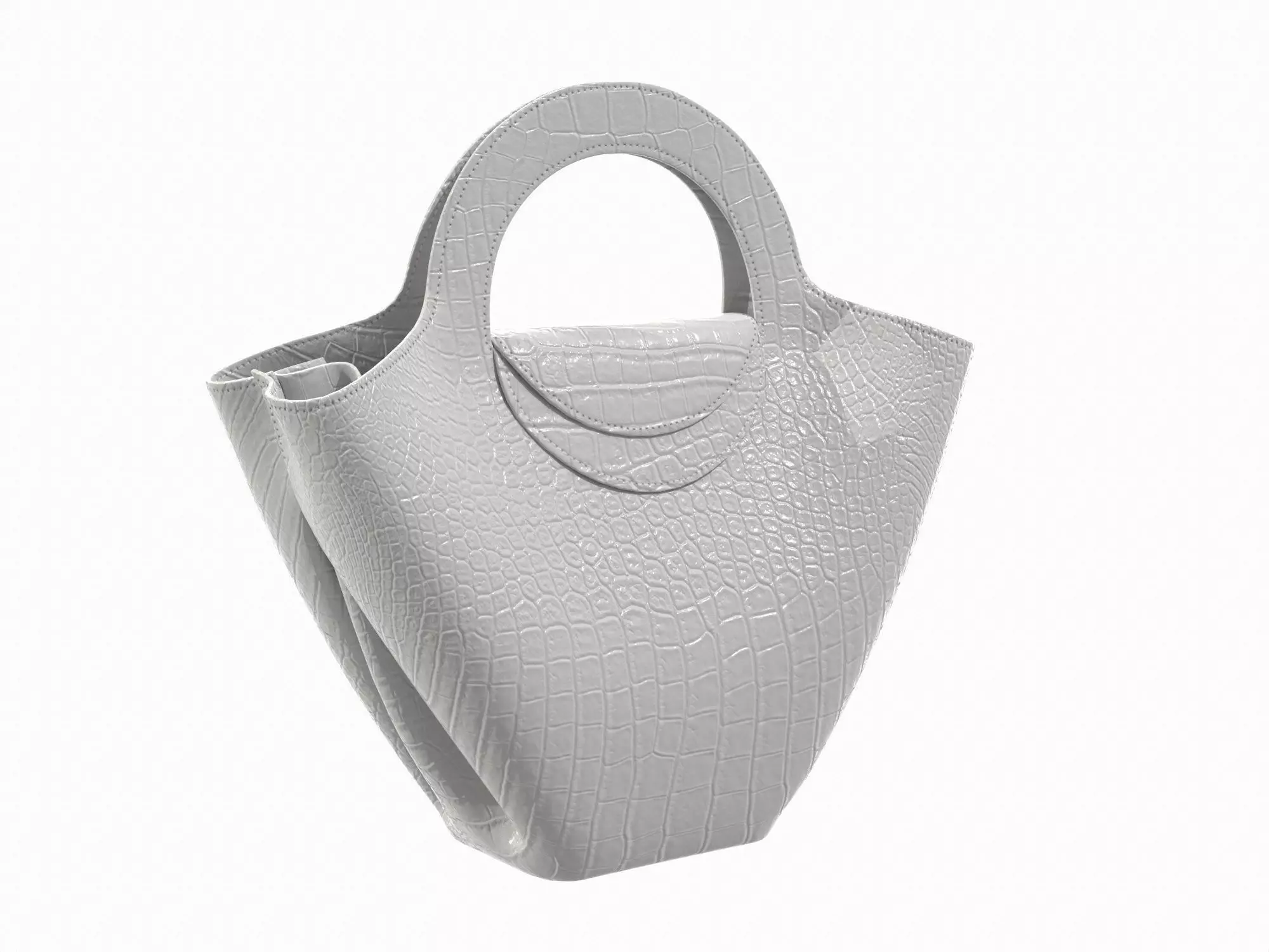 Bottega Veneta Doll Bag White 3D model_0