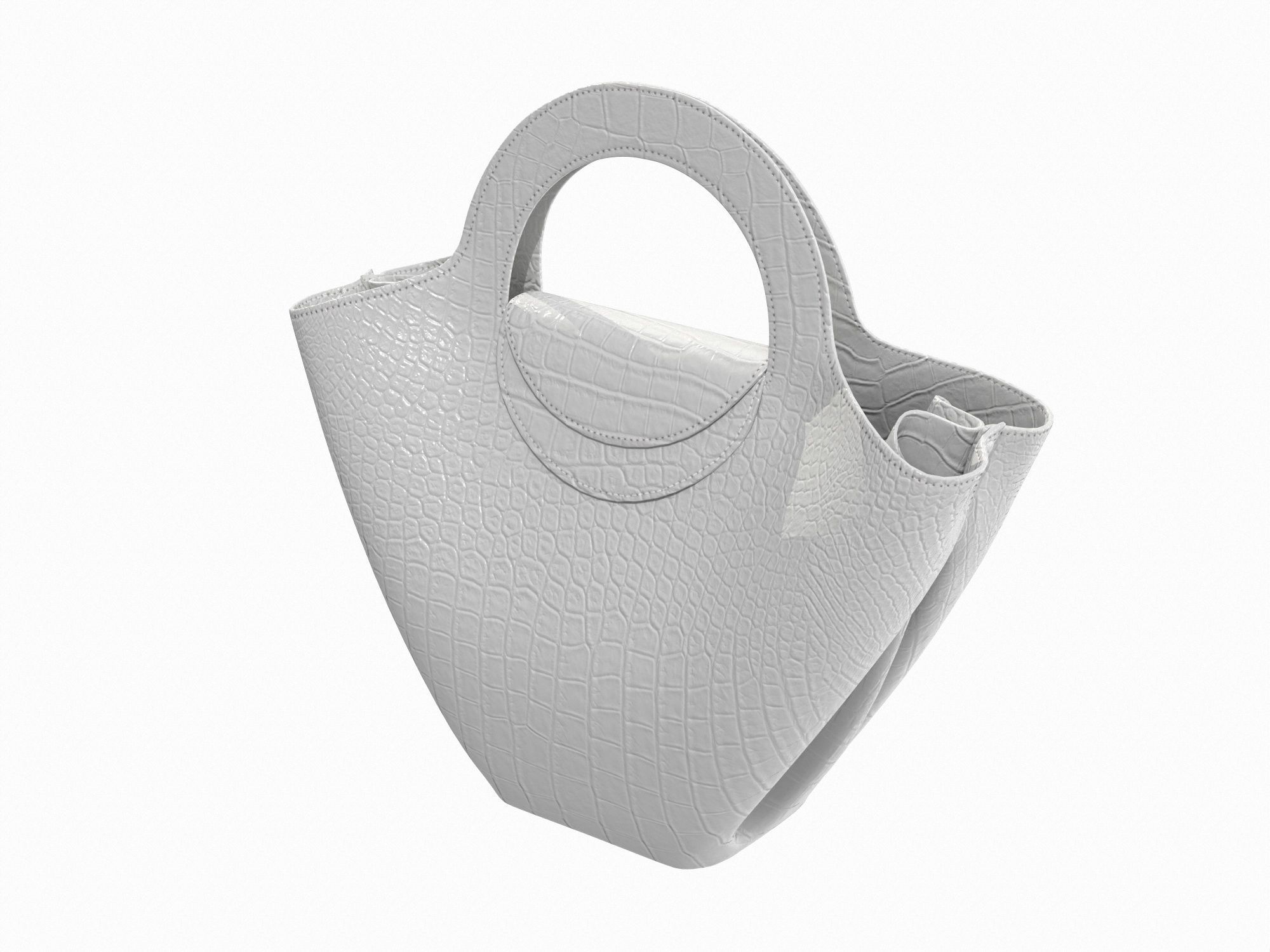 Bottega Veneta Doll Bag White 3D model_4