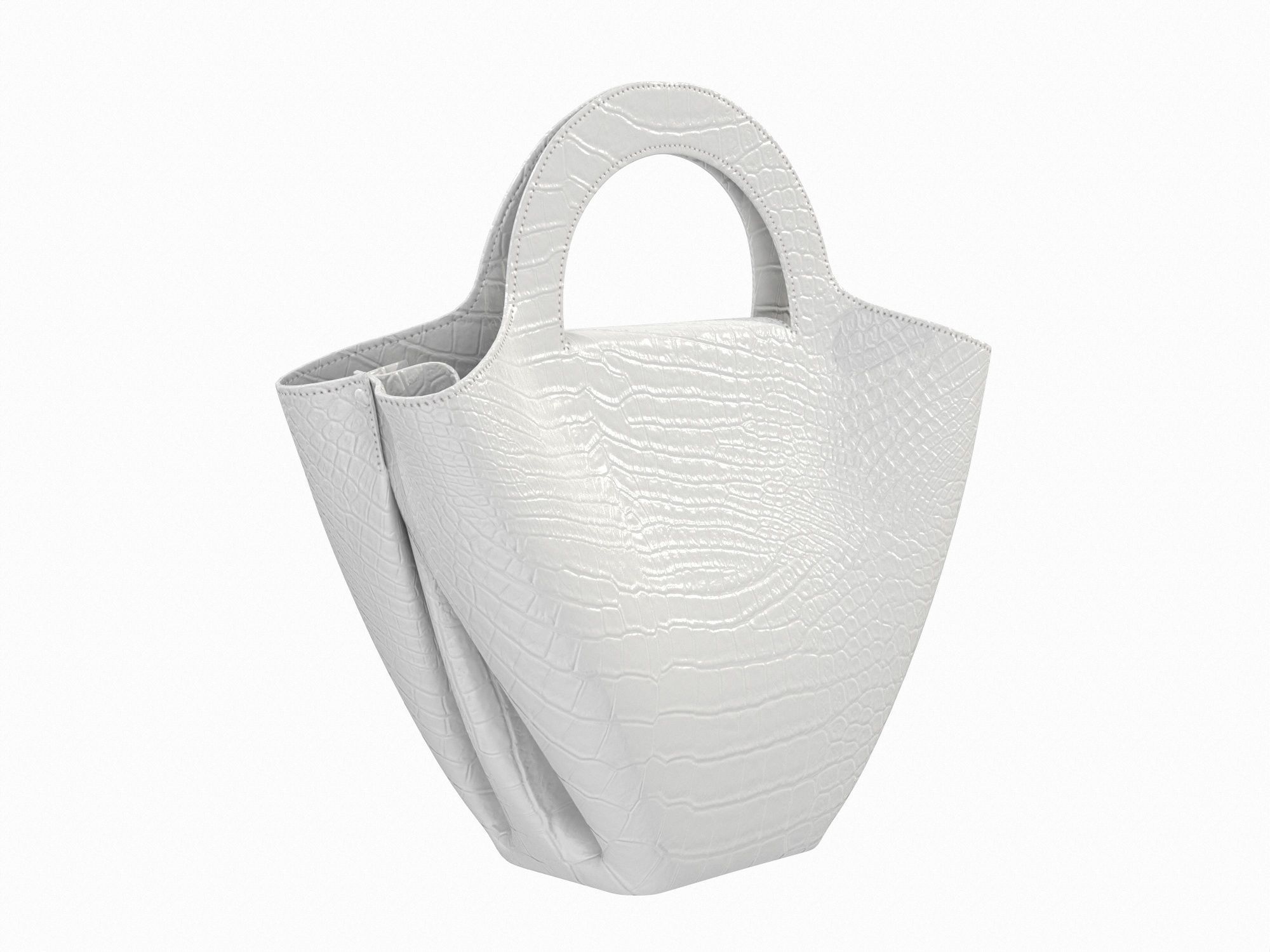 Bottega Veneta Doll Bag White 3D model_3