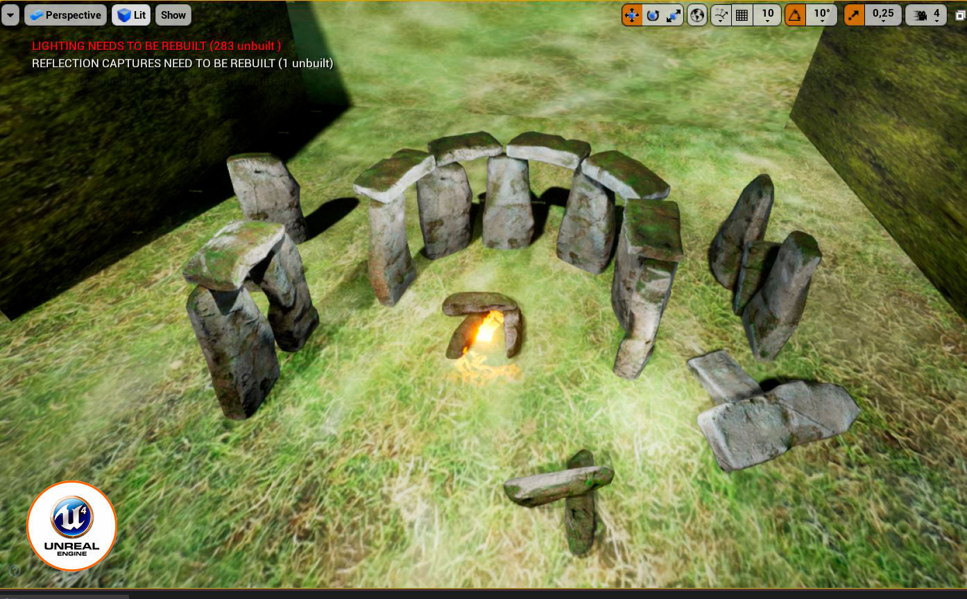 old stone Stonehenge Low-poly 3D model_11