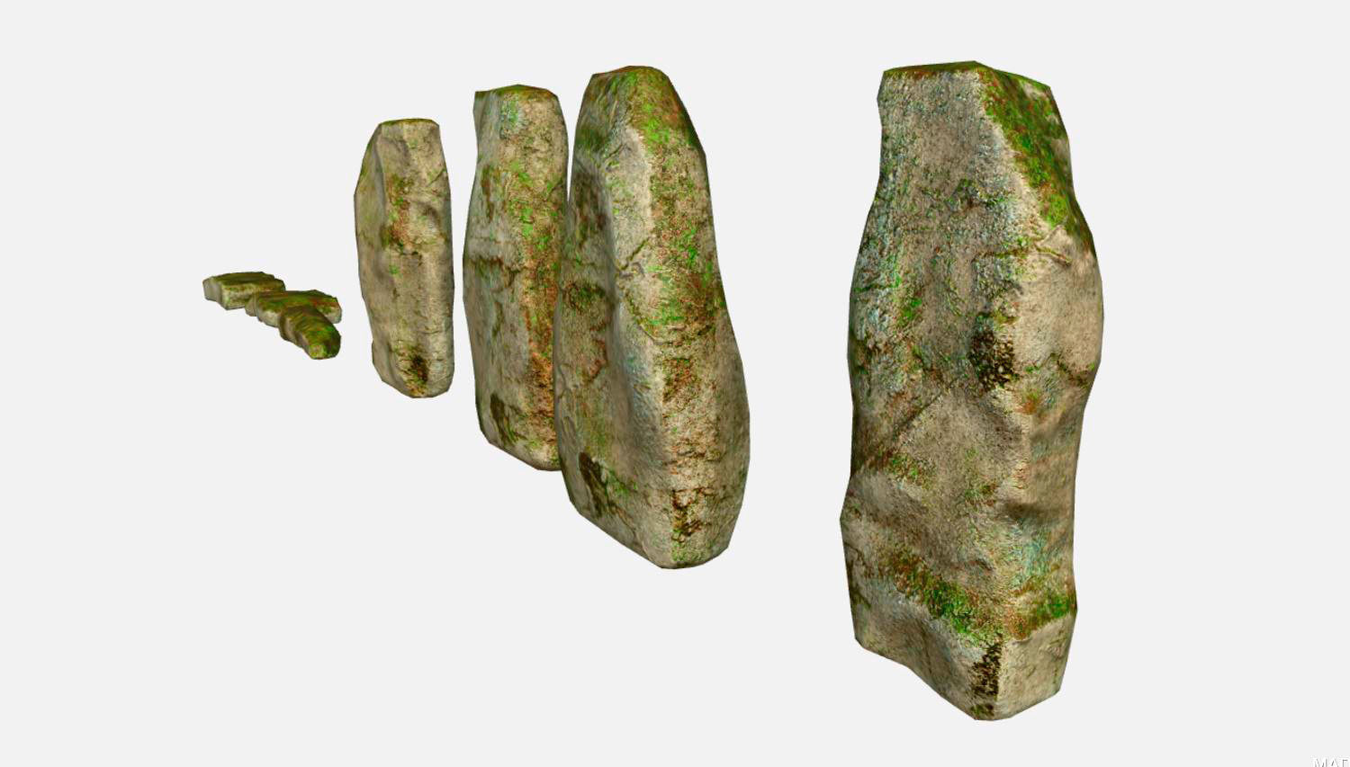 old stone Stonehenge Low-poly 3D model_1