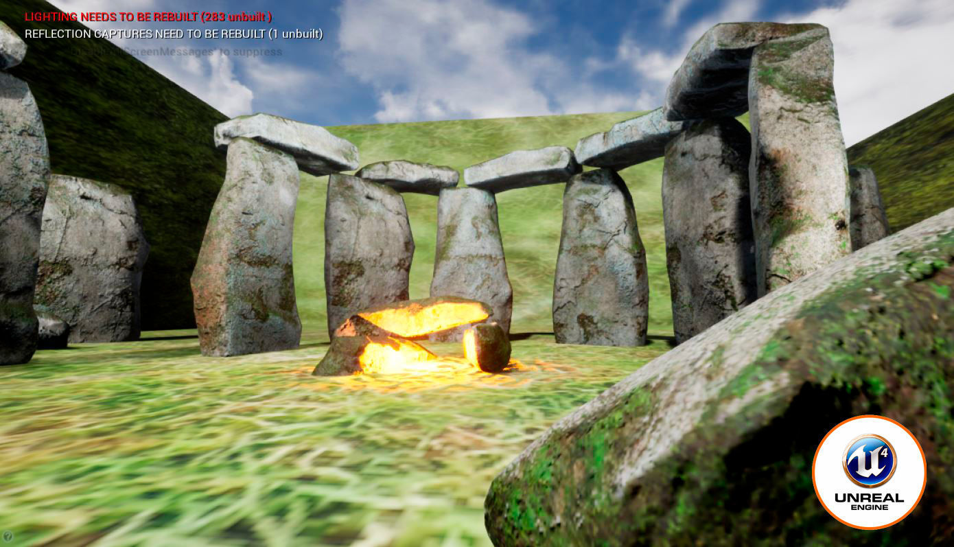 old stone Stonehenge Low-poly 3D model_10