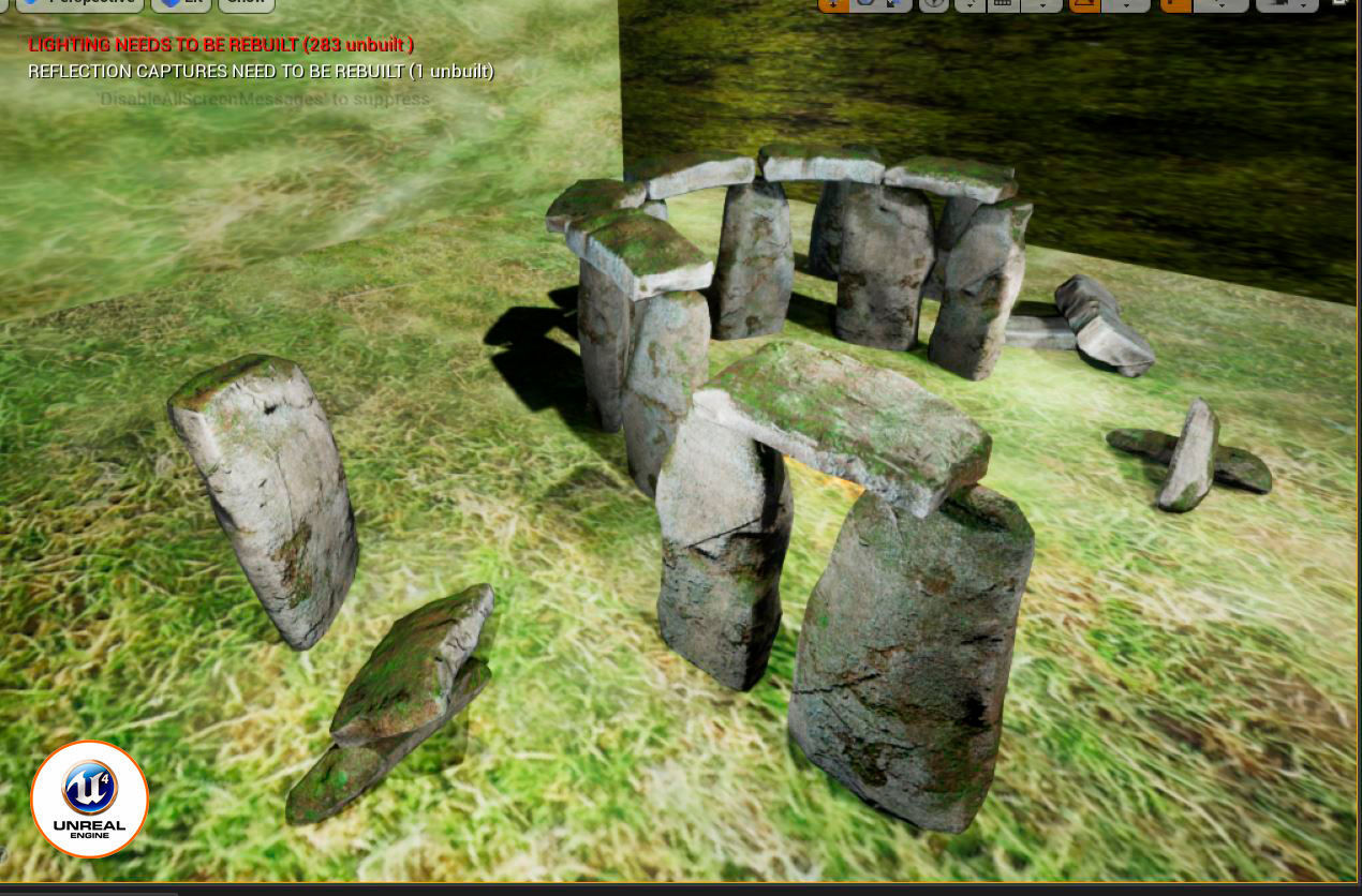 old stone Stonehenge Low-poly 3D model_12