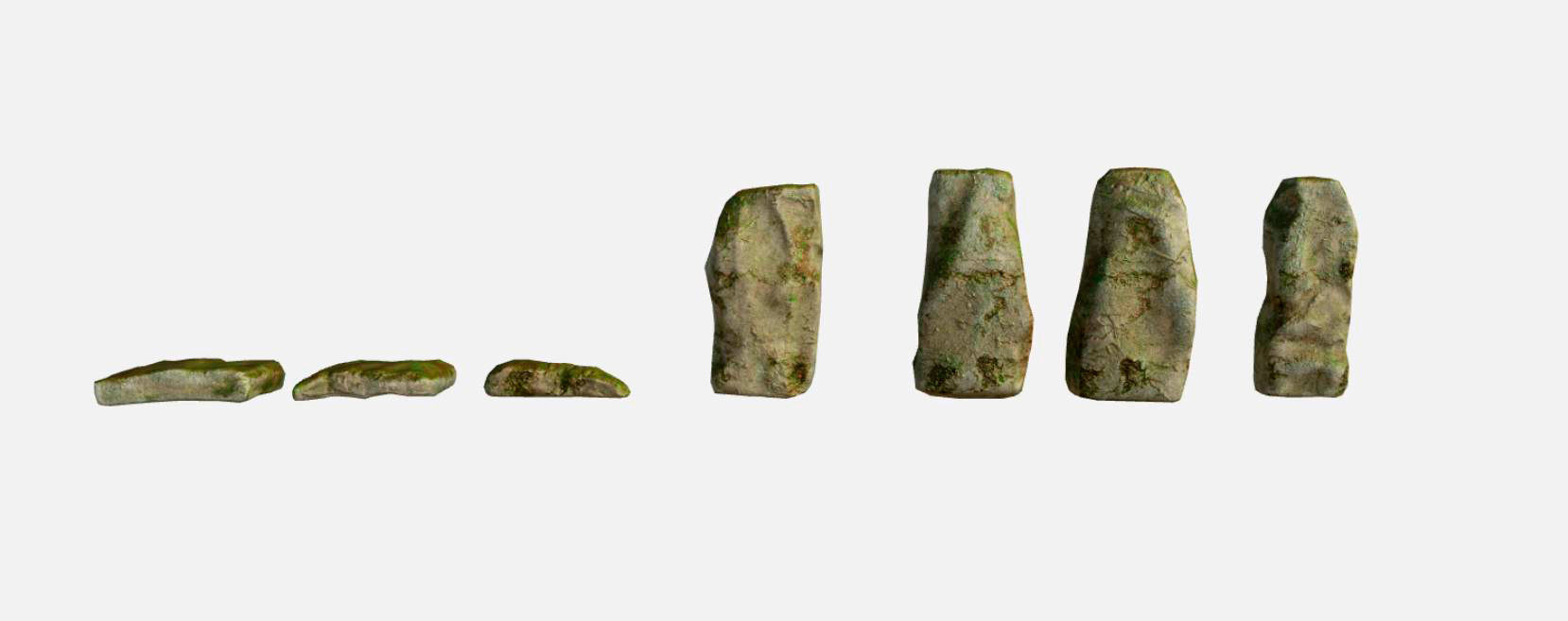 old stone Stonehenge Low-poly 3D model_2