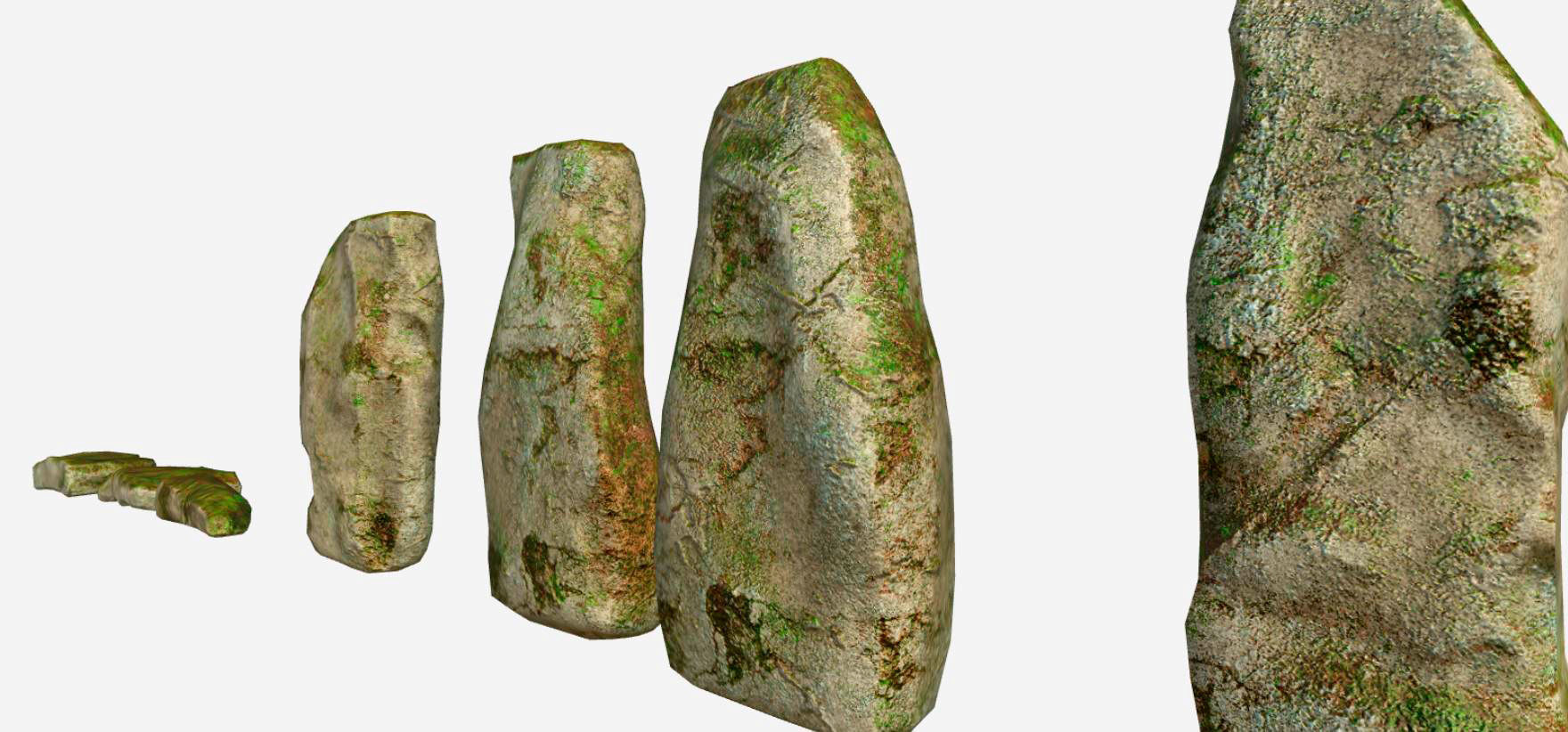 old stone Stonehenge Low-poly 3D model_4