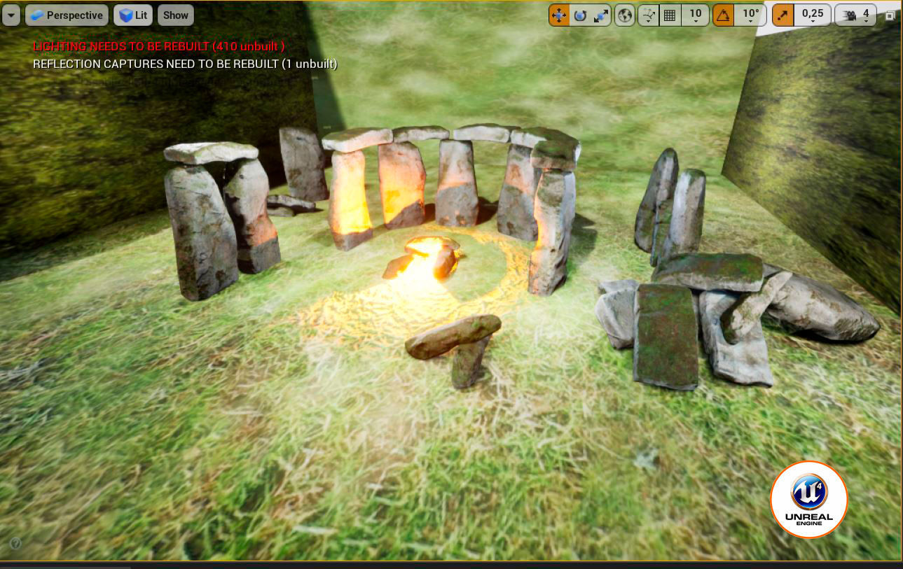 old stone Stonehenge Low-poly 3D model_14