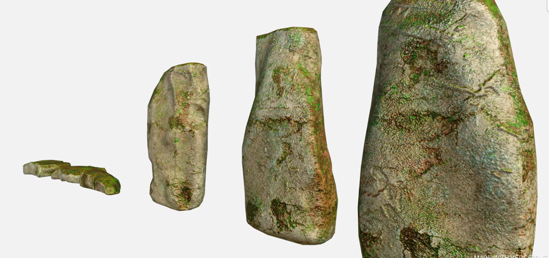 old stone Stonehenge Low-poly 3D model_5