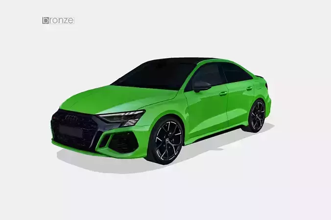 Audi RS3 sedan 2022 Low-poly 3D model